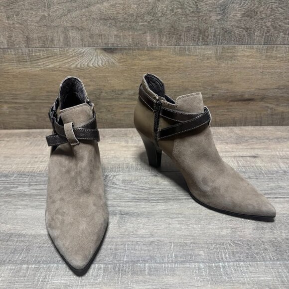 Donald J Pliner Tamy Tan Suede/Leather Ankle Boots Women's Size 9 - Picture 5 of 6